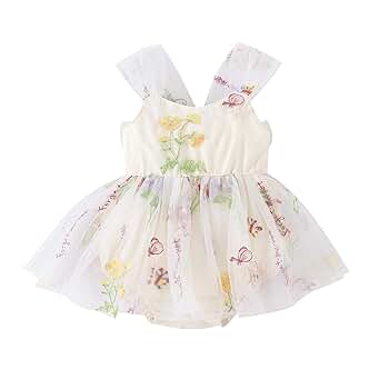 トップス MARRY ME SUMMER BABY PEAL TULE Lililu - Baby Girls Multi Colour Summer Dress – Mariposa